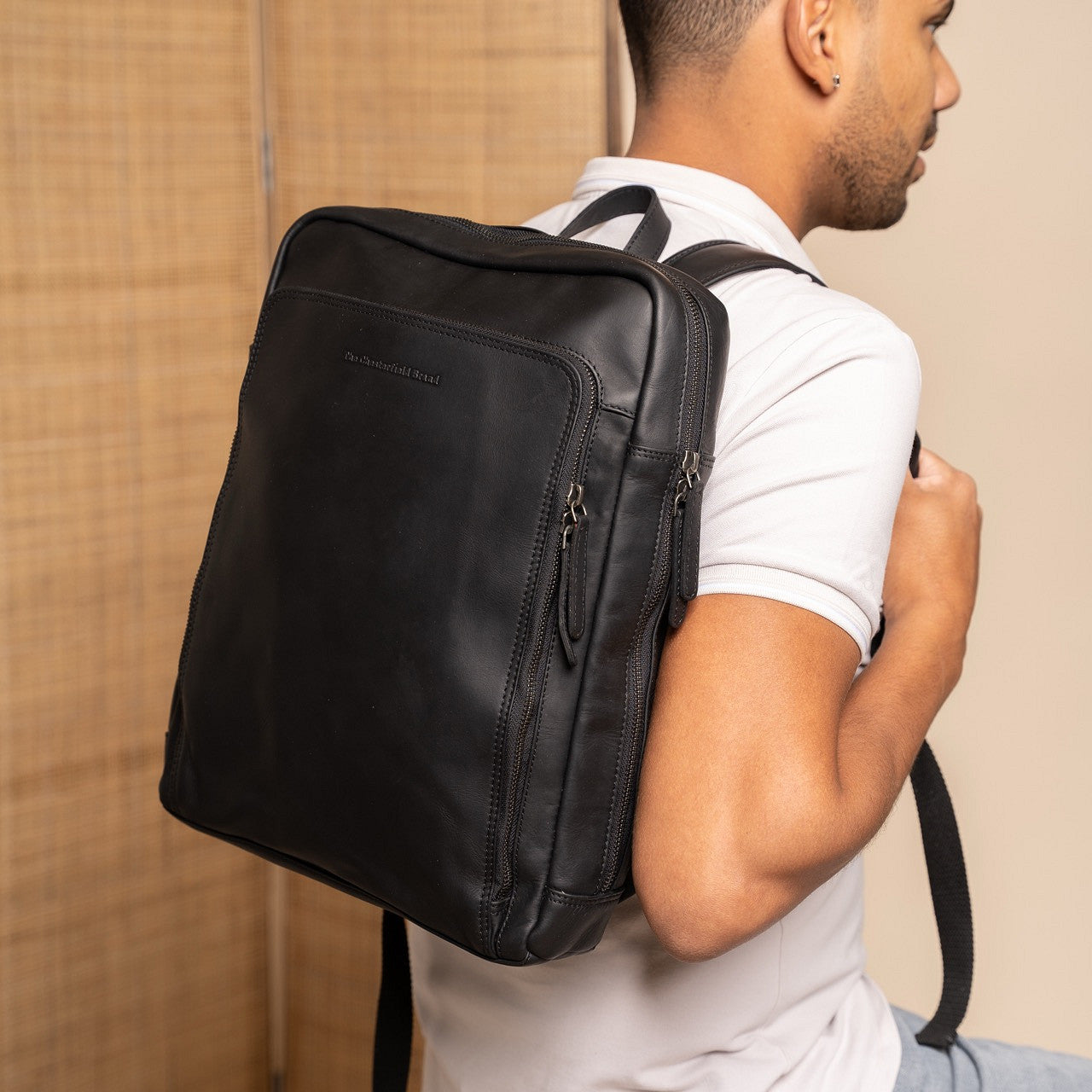 Sac à Dos Cuir Chesterfield Jasper Noir