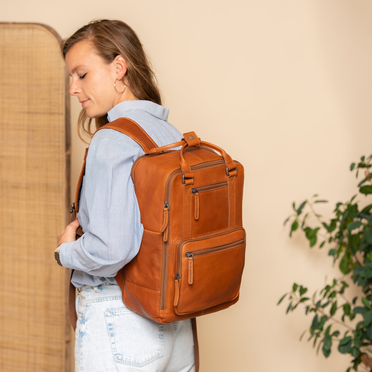Sac à Dos Cuir Chesterfield Calden Cognac