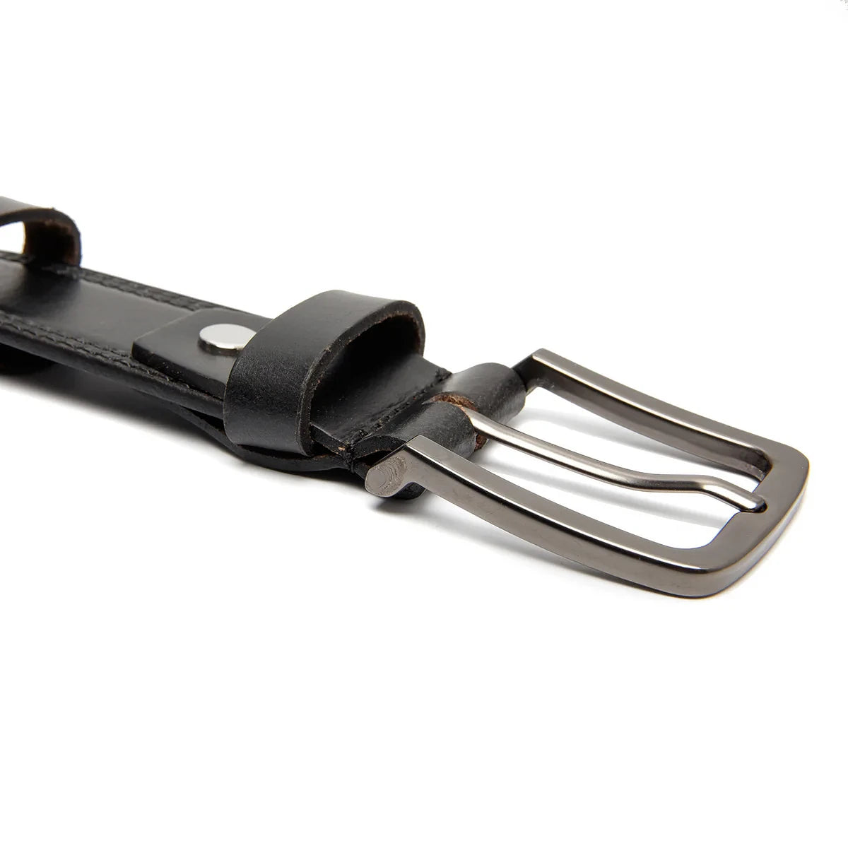 Ceinture Cuir Chesterfield Noir