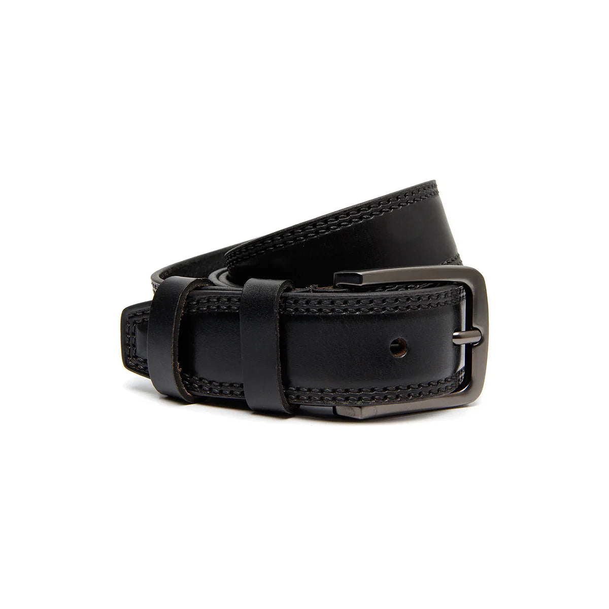 Ceinture Cuir Chesterfield Noir