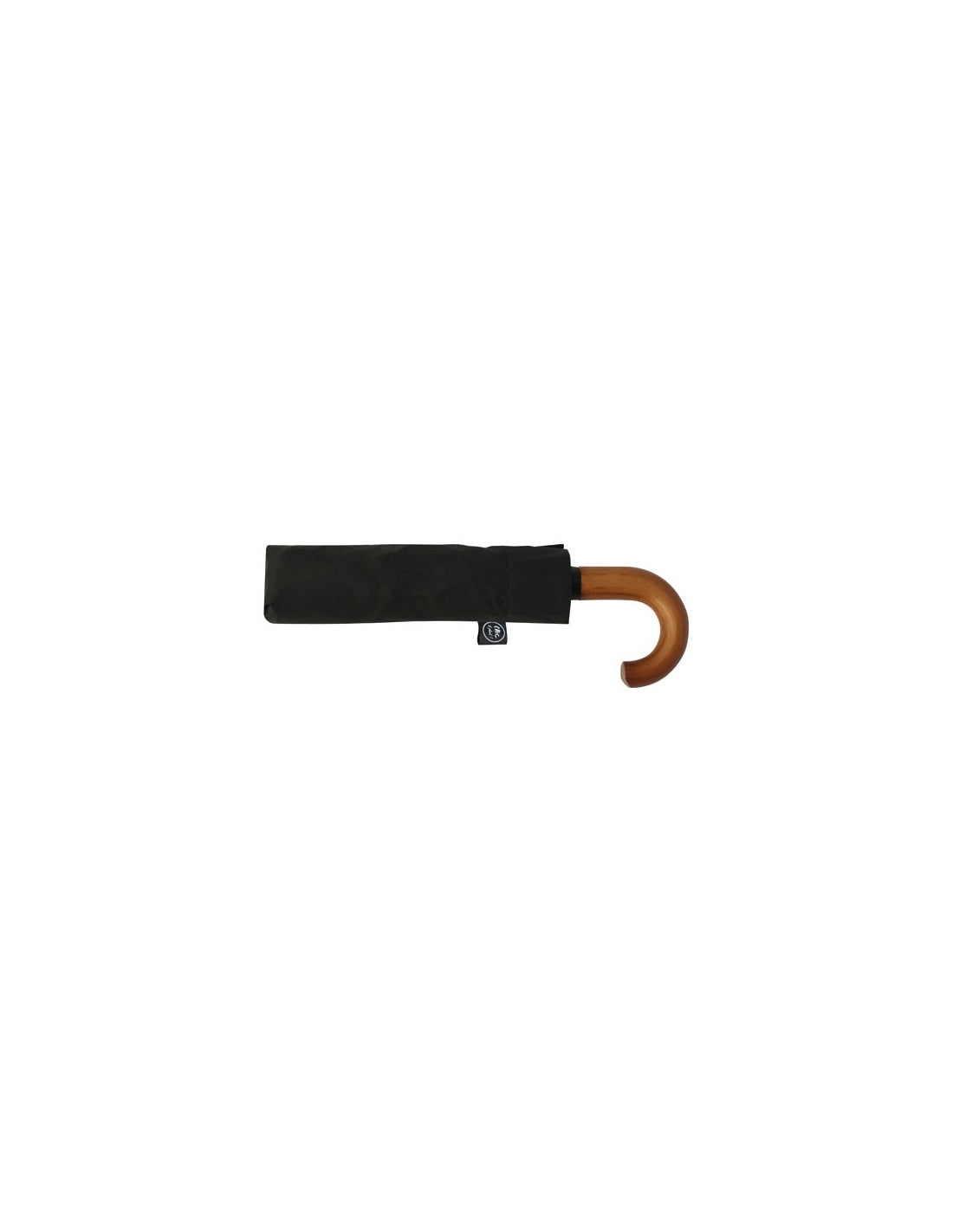 Parapluie Mini Auto Chic Il Pleut Noir Crosse Bois
