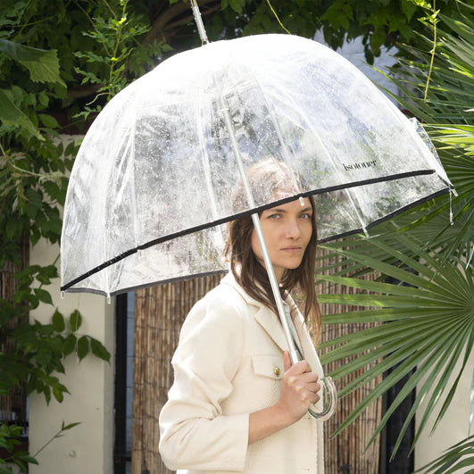 Parapluie Cloche Isotoner Transparent Noir