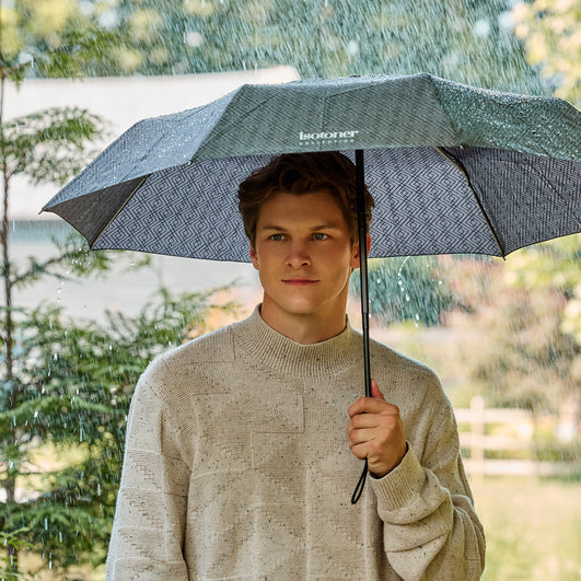 Parapluie Pliant Isotoner Auto Xtra Cross Monogramme Noir